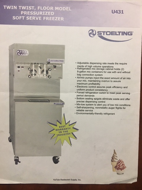 Stoelting U431 Ice Cream Machine
